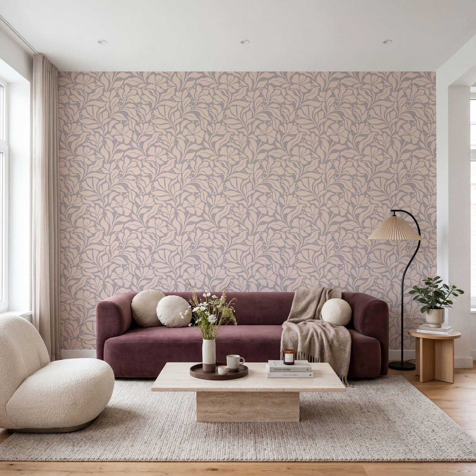 Pattern of flowers on a pink background Pattern of flowers on a pink background