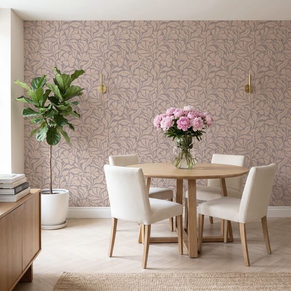 Pattern of flowers on a pink background Pattern of flowers on a pink background
