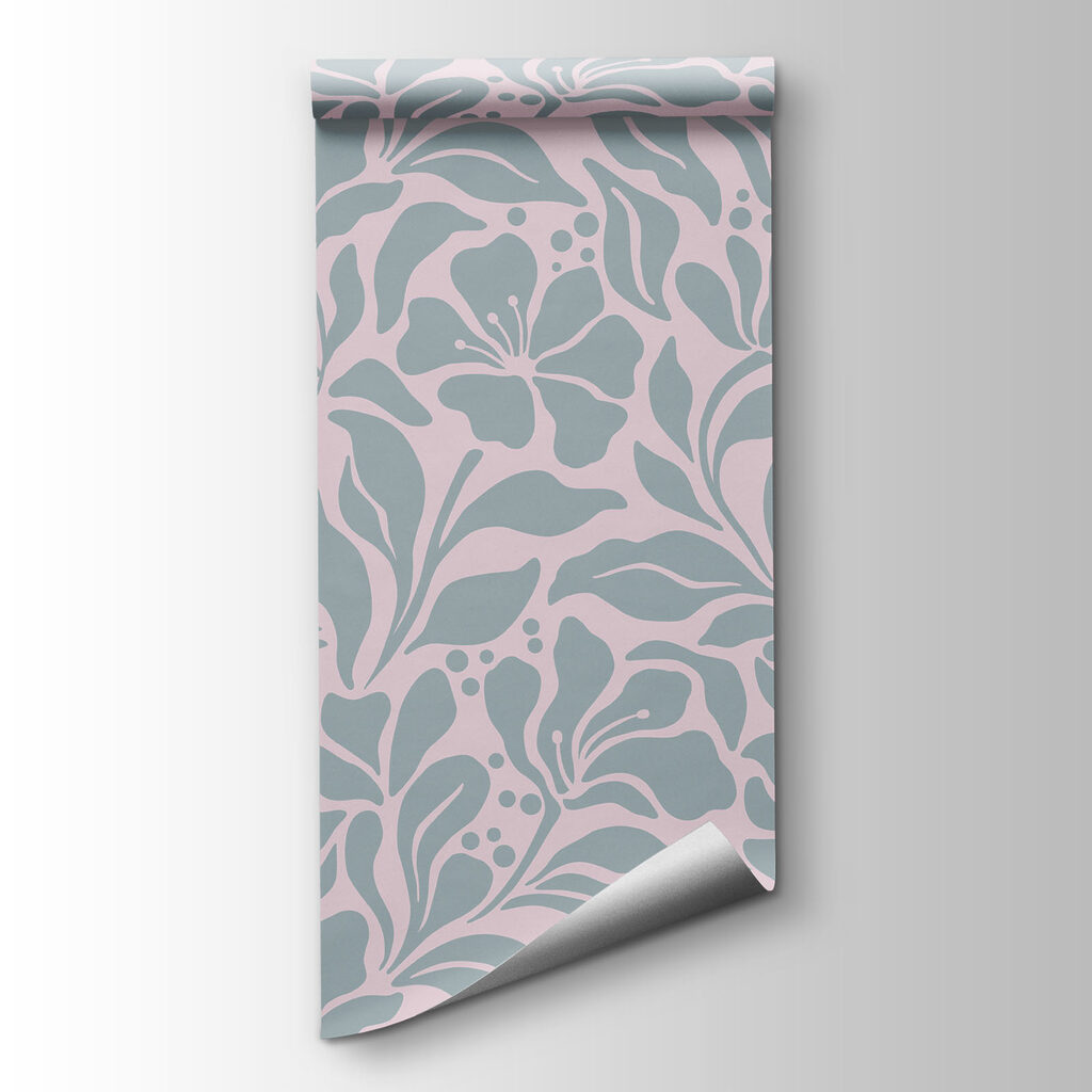Pattern of flowers on a white background