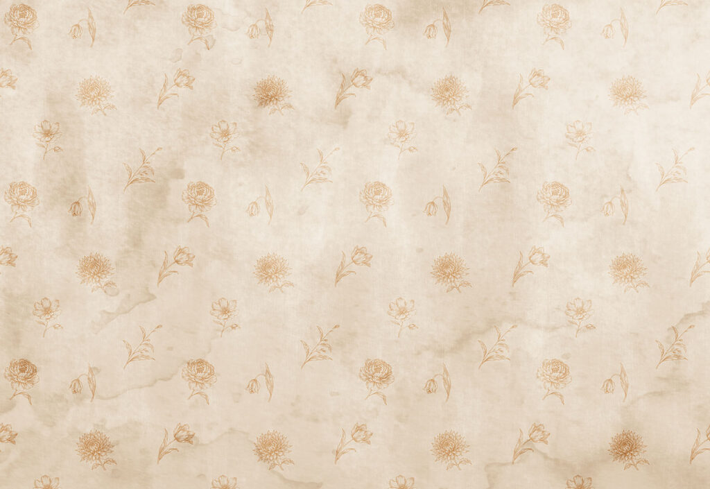 Pattern of flowers on a white surface