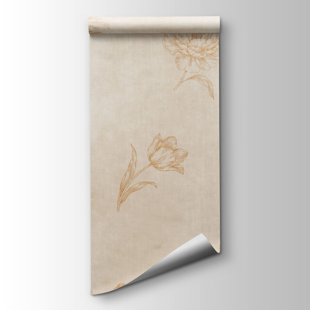 Pattern of flowers on a white surface
