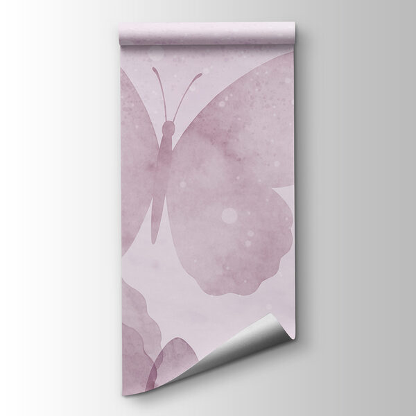 Group of butterflies on a pink background