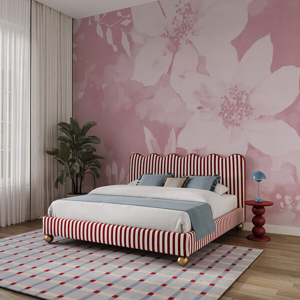 Pink floral pattern with white flowers Pink floral pattern with white flowers
