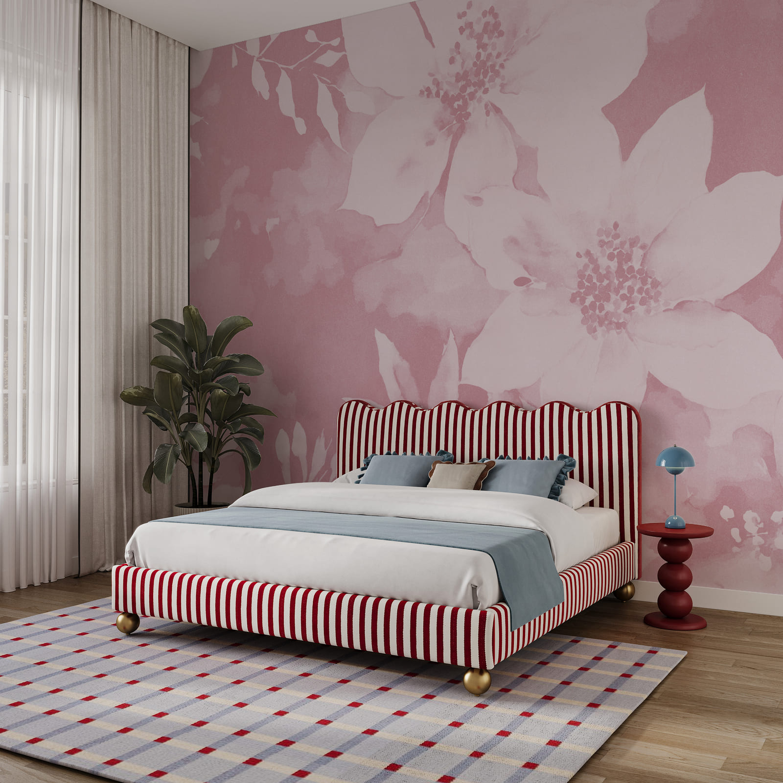 Pink floral pattern with white flowers Pink floral pattern with white flowers