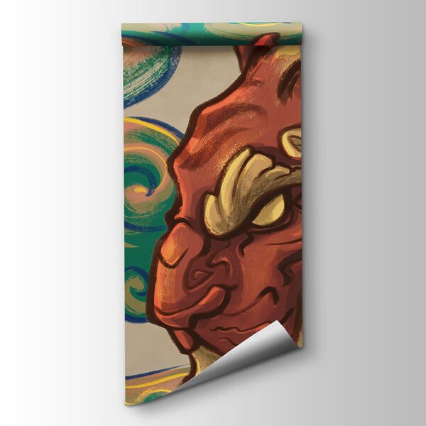 Painting of a tiger with clouds Painting of a tiger with clouds