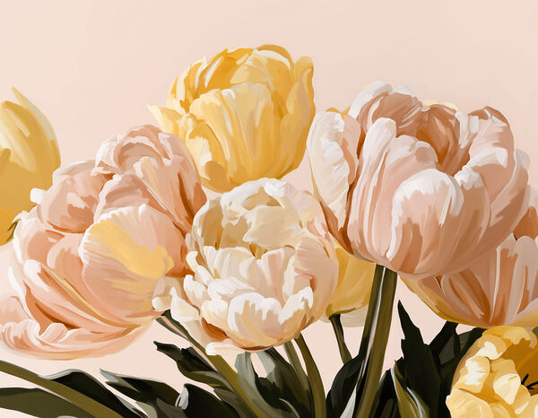 Fresh blooms in pastel shades
