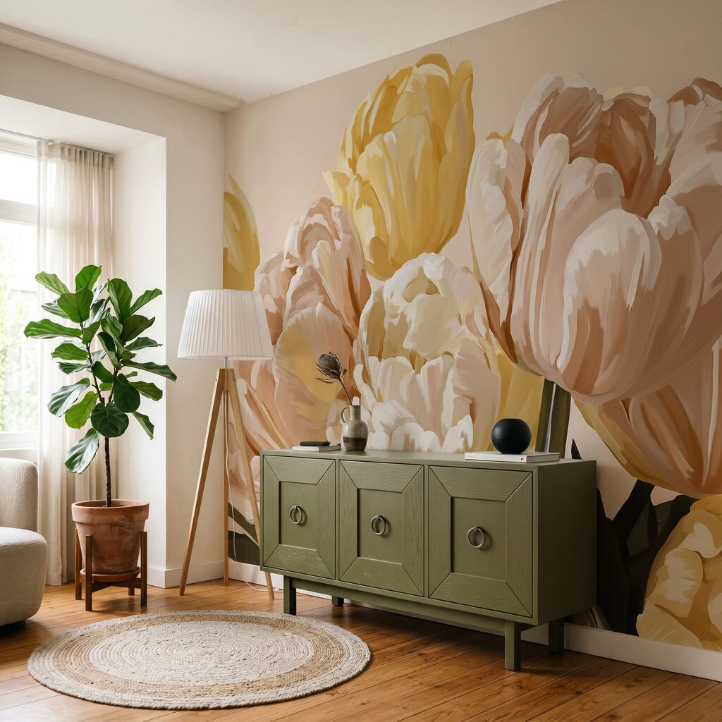 Fresh blooms in pastel shades
