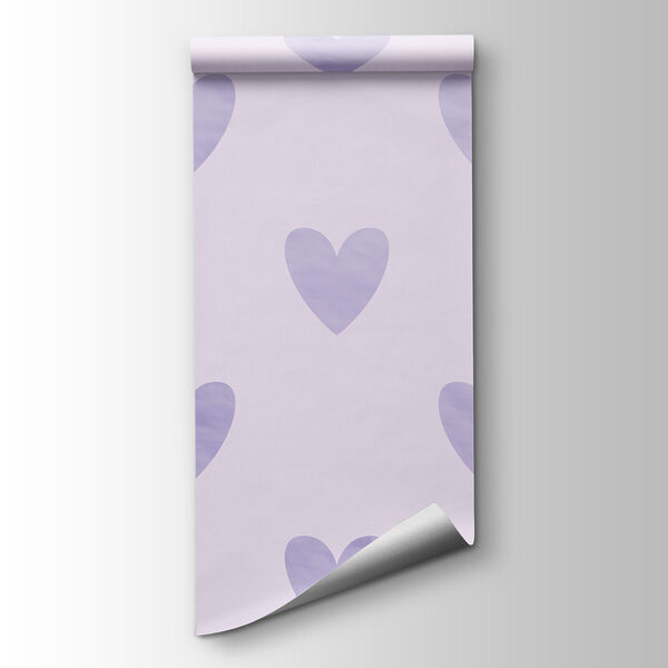 Purple hearts on a white background Purple hearts on a white background