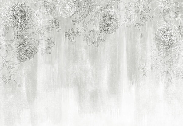 White and gray floral pattern White and gray floral pattern
