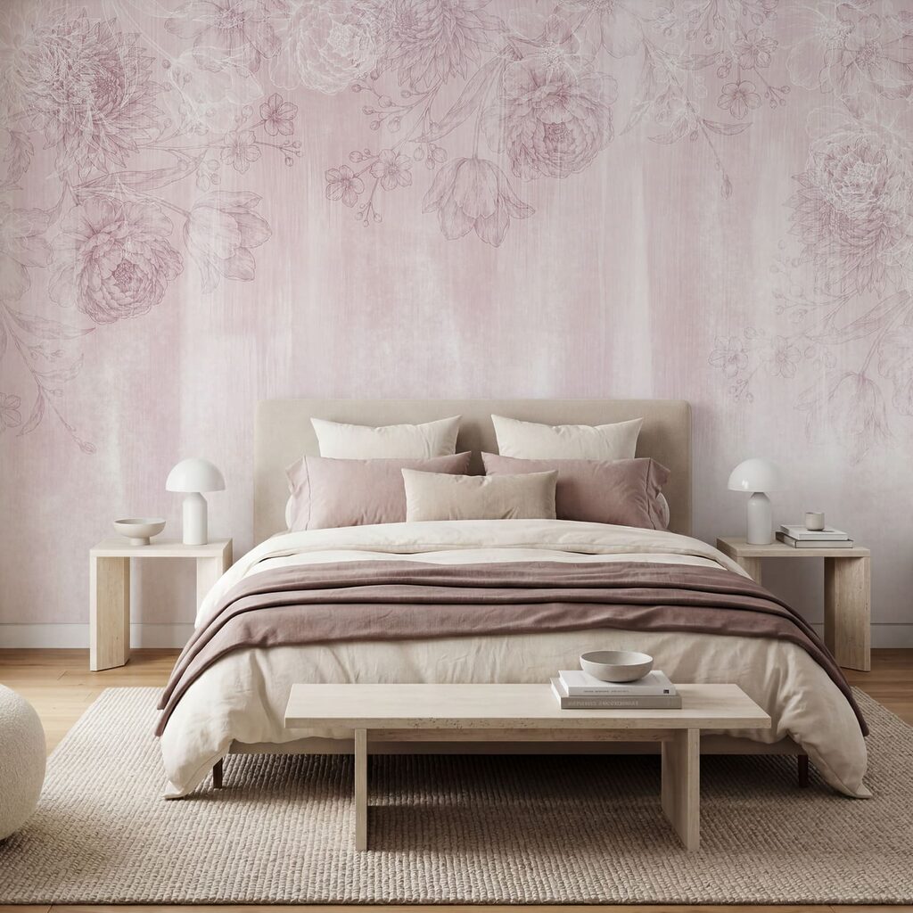 Pink and white floral pattern Pink and white floral pattern