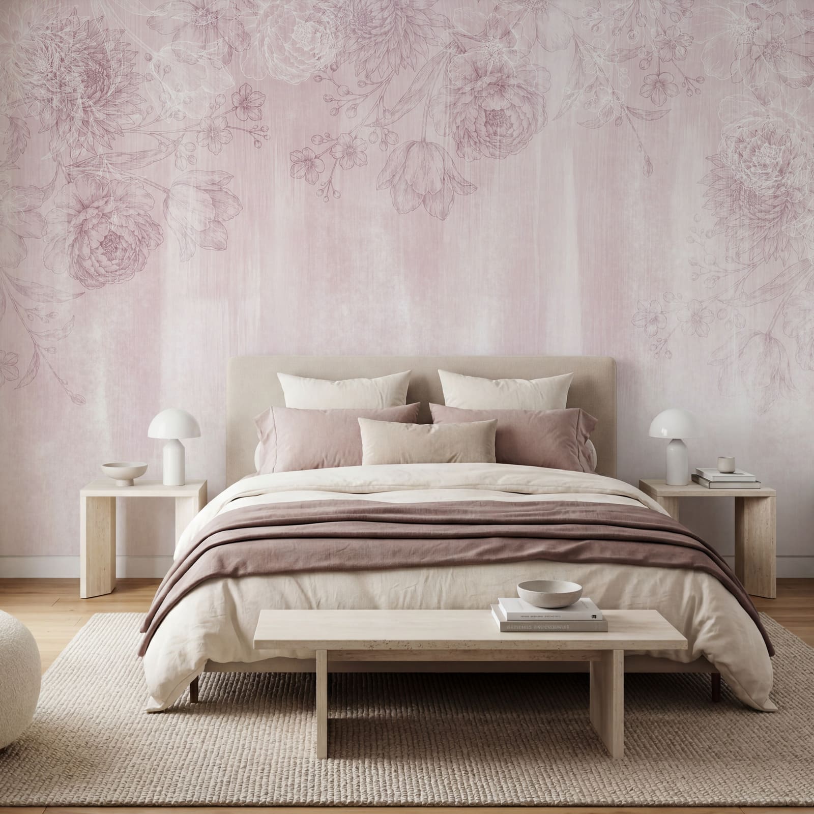 Pink and white floral pattern Pink and white floral pattern