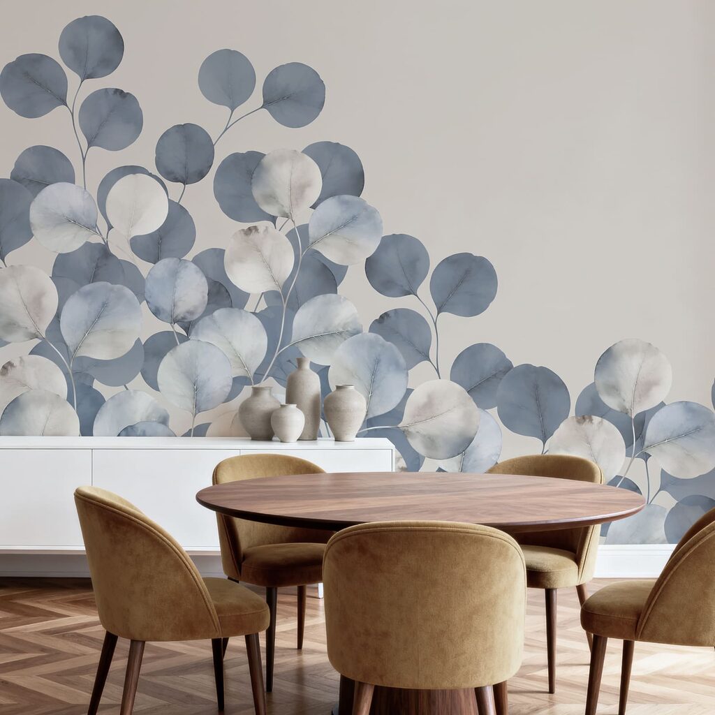 Delicate leaves in soft hues