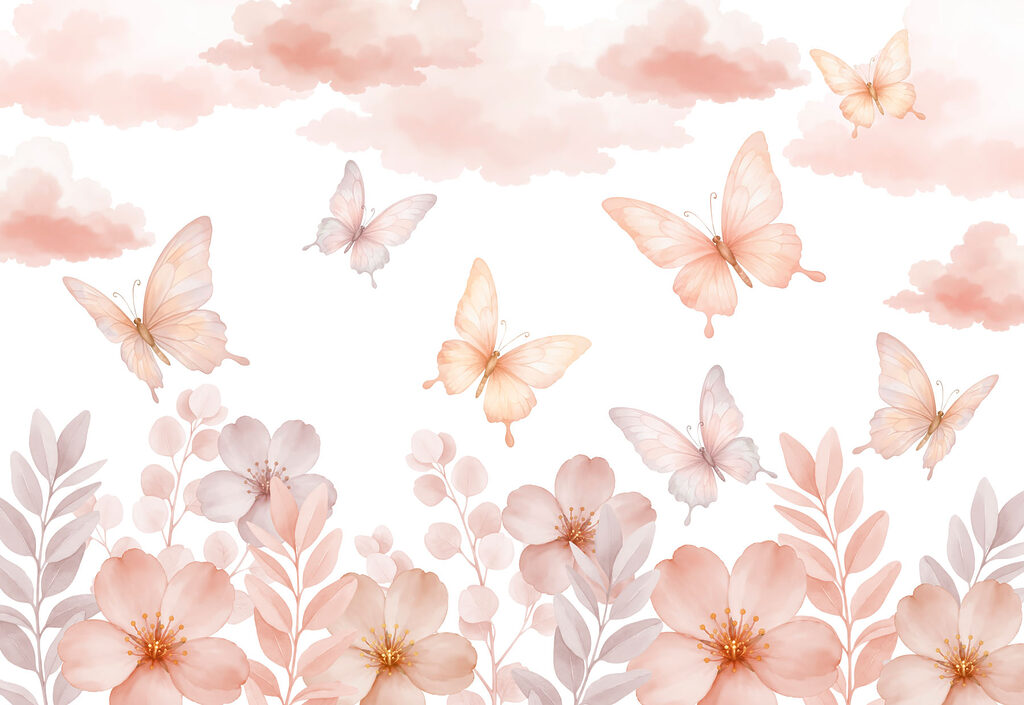 Butterflies flying over flowers Butterflies flying over flowers