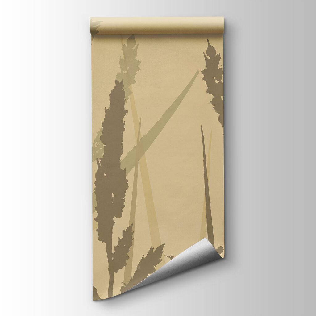 Tall grass in a foggy field