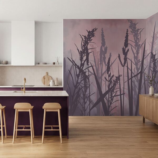 Silhouette of tall grass