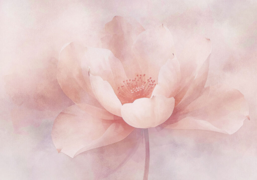 Delicate bloom in soft pastel hues