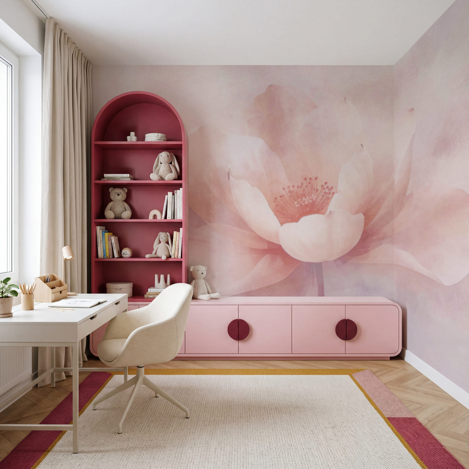 Delicate bloom in soft pastel hues