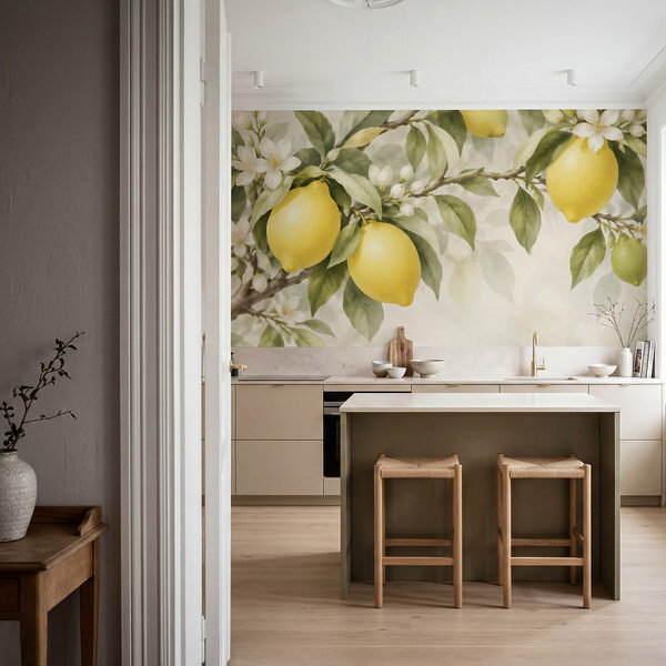 Lemons on a tree branch