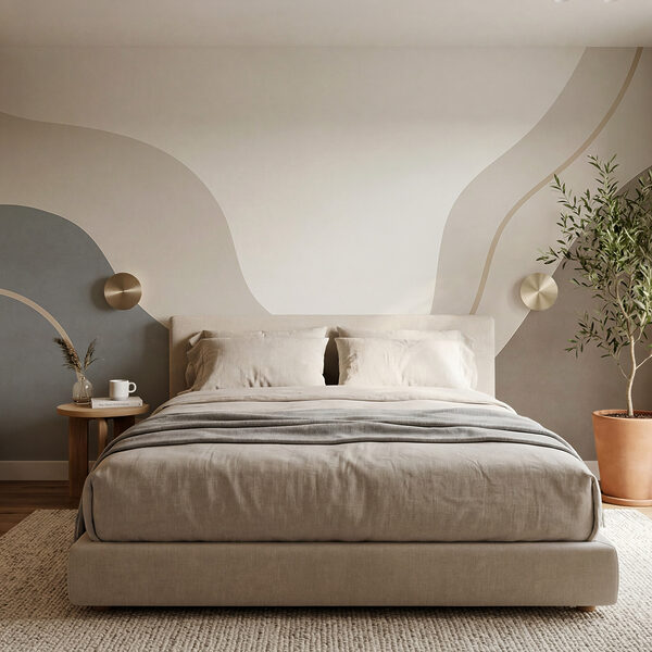 Smooth curves in soft neutral tones Smooth curves in soft neutral tones