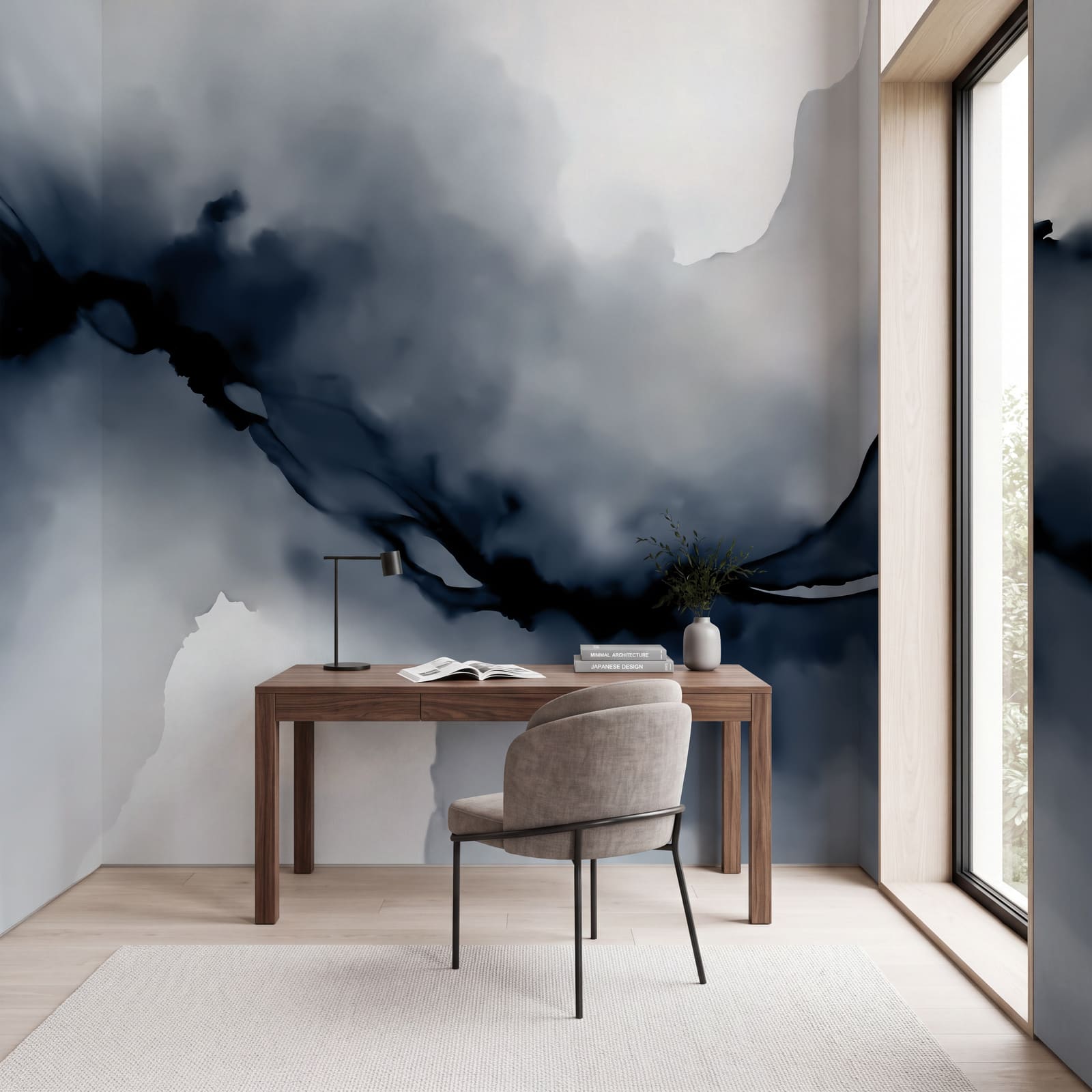 Black and white smoke