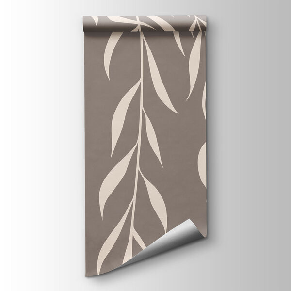White leaves on a brown background White leaves on a brown background