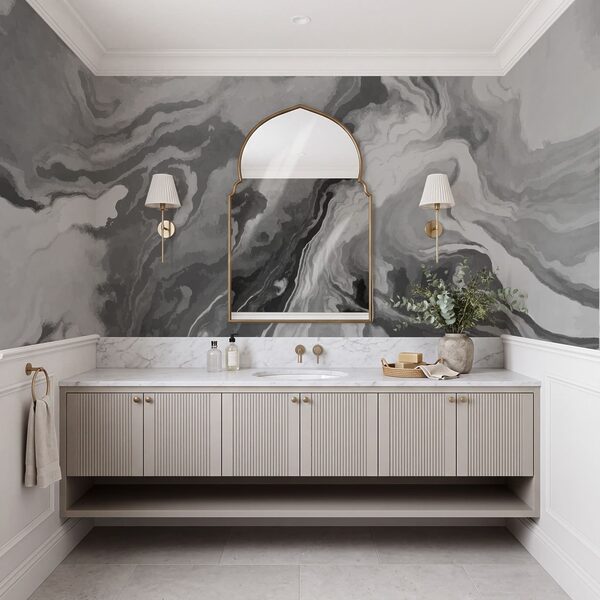 Swirling shades of monochrome beauty