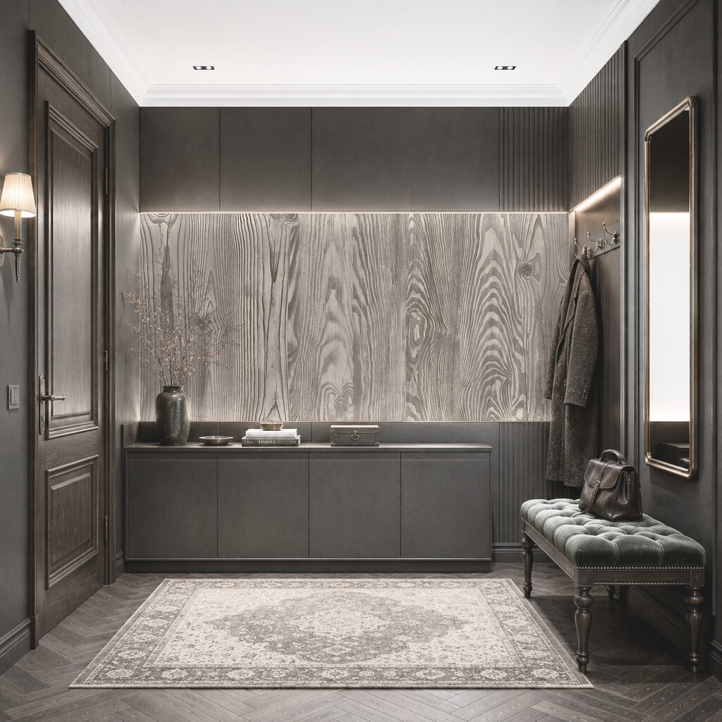 Nature-inspired neutral wood pattern