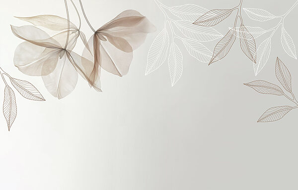 Delicate leaves in subtle hues