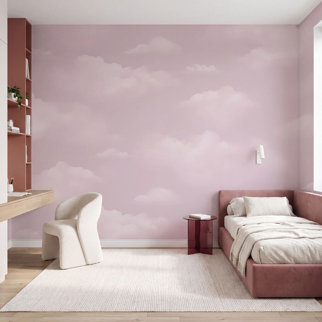 Pink sky with clouds Pink sky with clouds