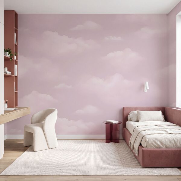 Pink sky with clouds Pink sky with clouds