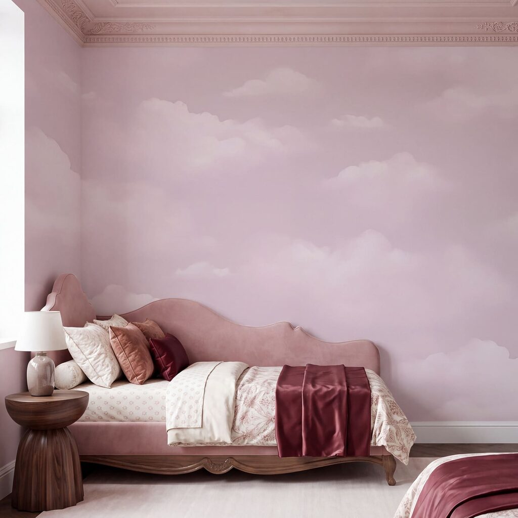 Pink sky with clouds Pink sky with clouds
