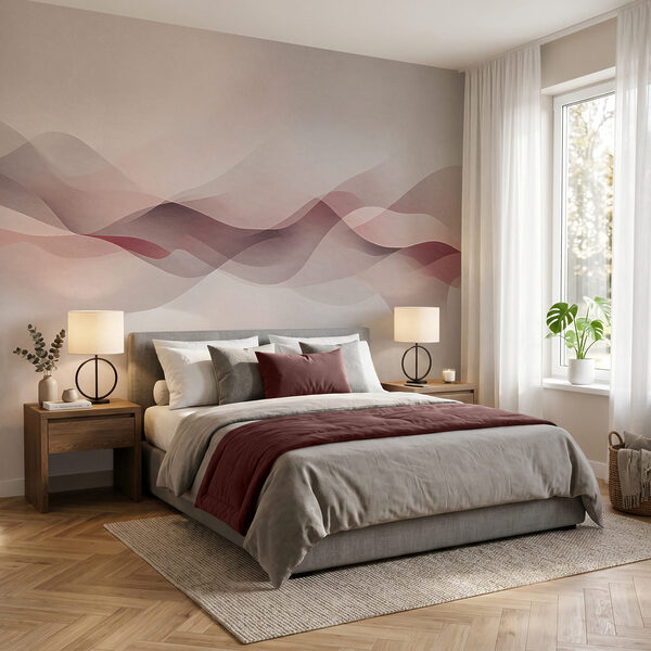 White background with pink and purple waves White background with pink and purple waves