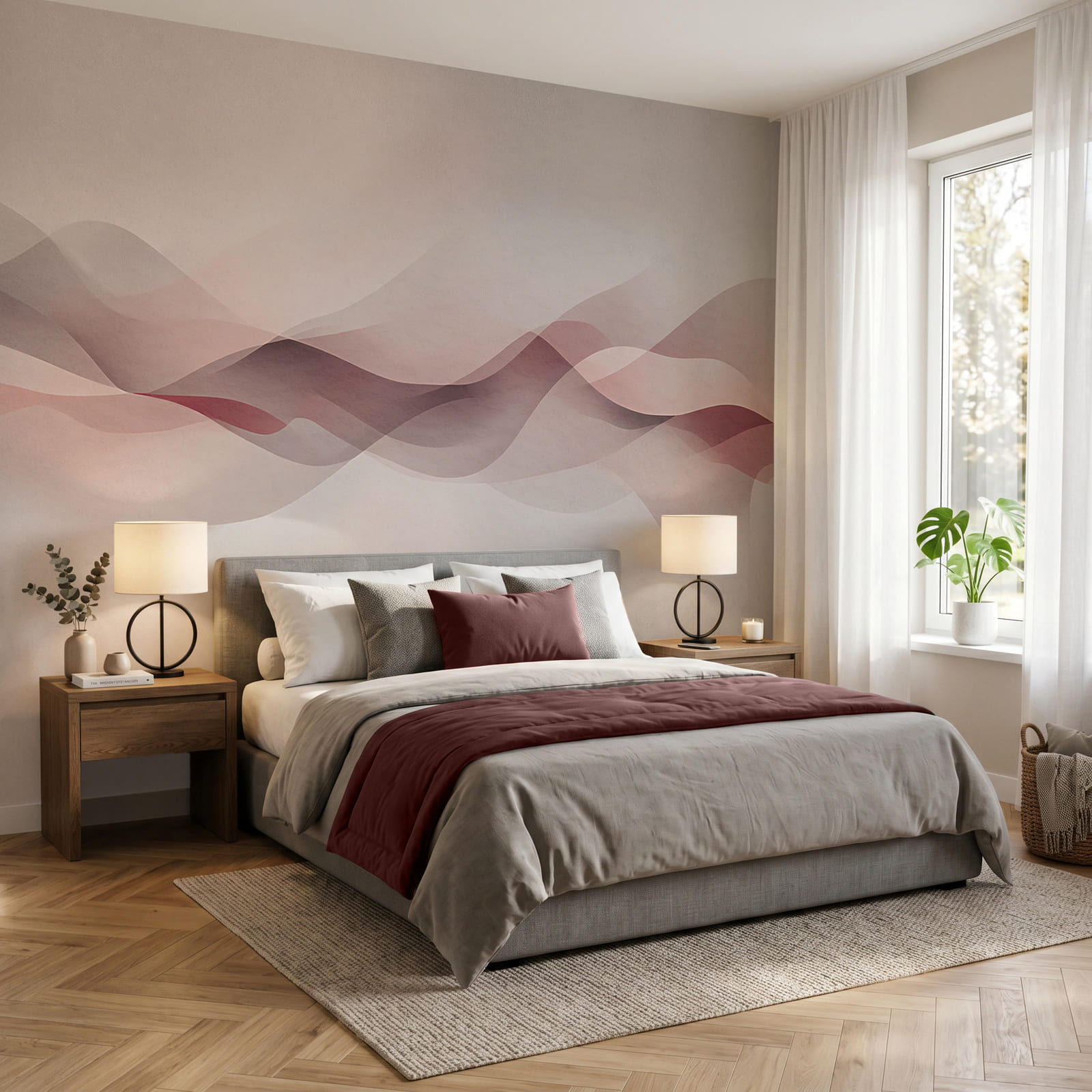 White background with pink and purple waves White background with pink and purple waves
