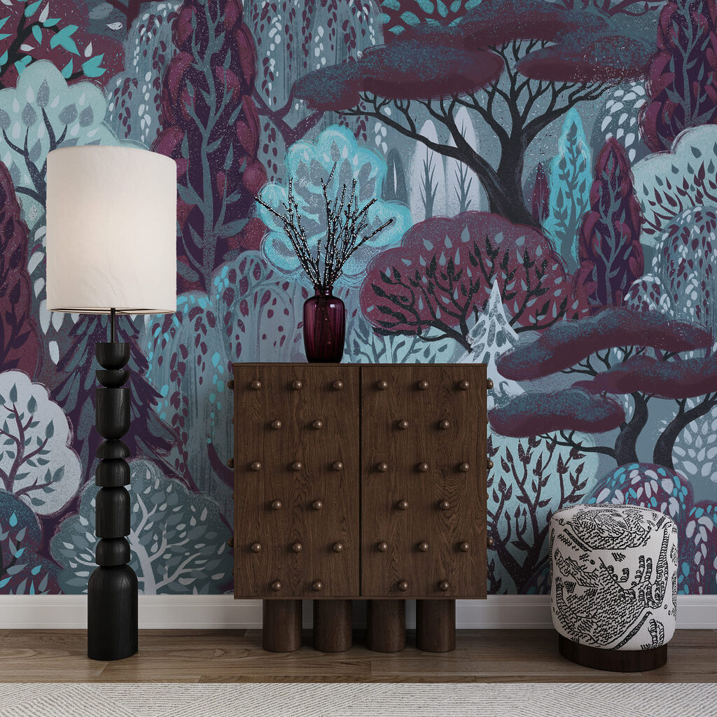 Wall mural Group of trees in a forest (SKU: t01033v4) Wall mural Group of trees in a forest (SKU: t01033v4)