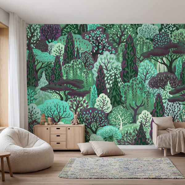 Wall mural Group of trees in a forest (SKU: t01033v5)