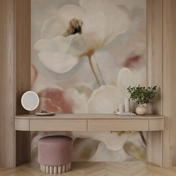 Wall mural Delicate blooms in soft hues (SKU: t01064) Wall mural Delicate blooms in soft hues (SKU: t01064)