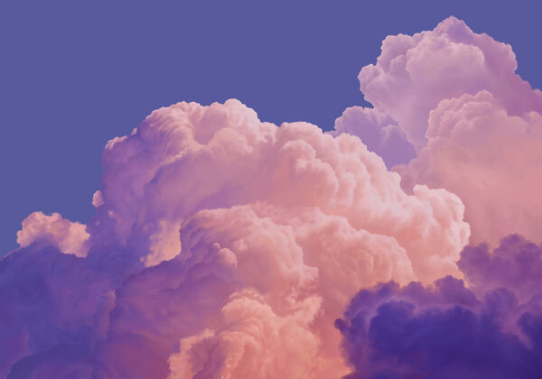 Wall mural Pink and purple clouds (SKU: t01046v1)