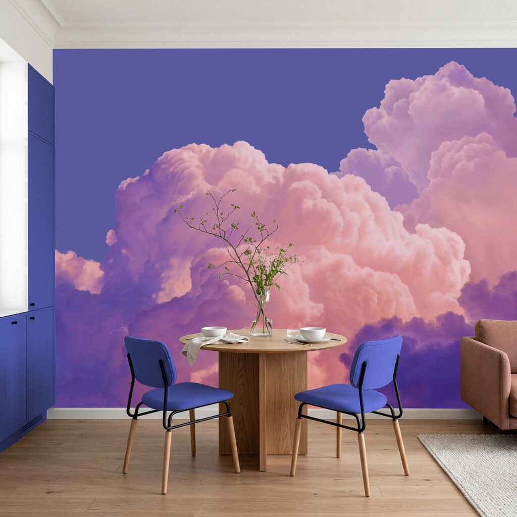Wall mural Pink and purple clouds (SKU: t01046v1)