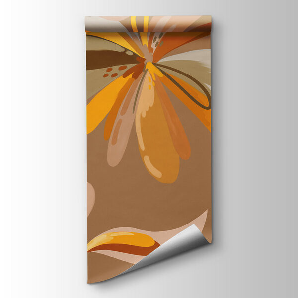 Wall mural Pattern of flowers and leaves (SKU: t01059) Wall mural Pattern of flowers and leaves (SKU: t01059)