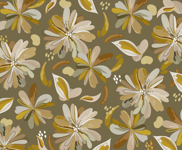 Wall mural Pattern of flowers and leaves (SKU: t01059v1) Wall mural Pattern of flowers and leaves (SKU: t01059v1)