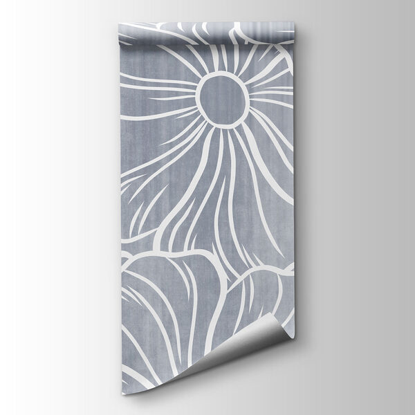Wall mural White flowers on a gray background (SKU: t01098v2) Wall mural White flowers on a gray background (SKU: t01098v2)