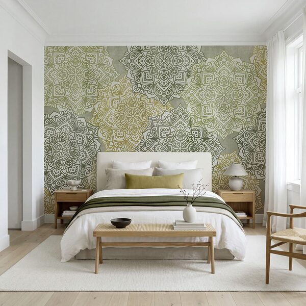 Wall mural Pattern of flowers on a surface (SKU: t01099)