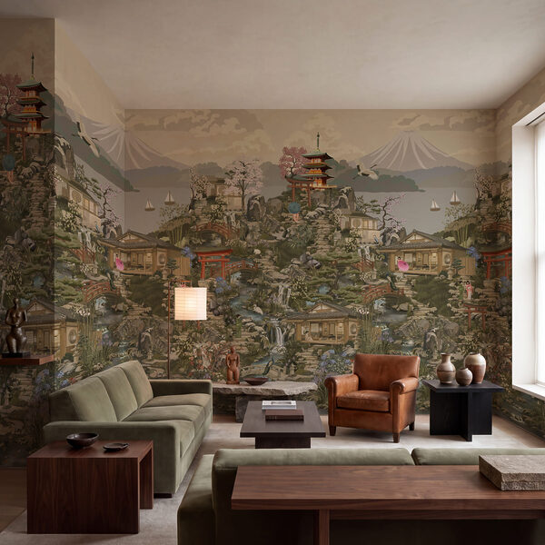 Wall mural Painting of a village (SKU: t01062)