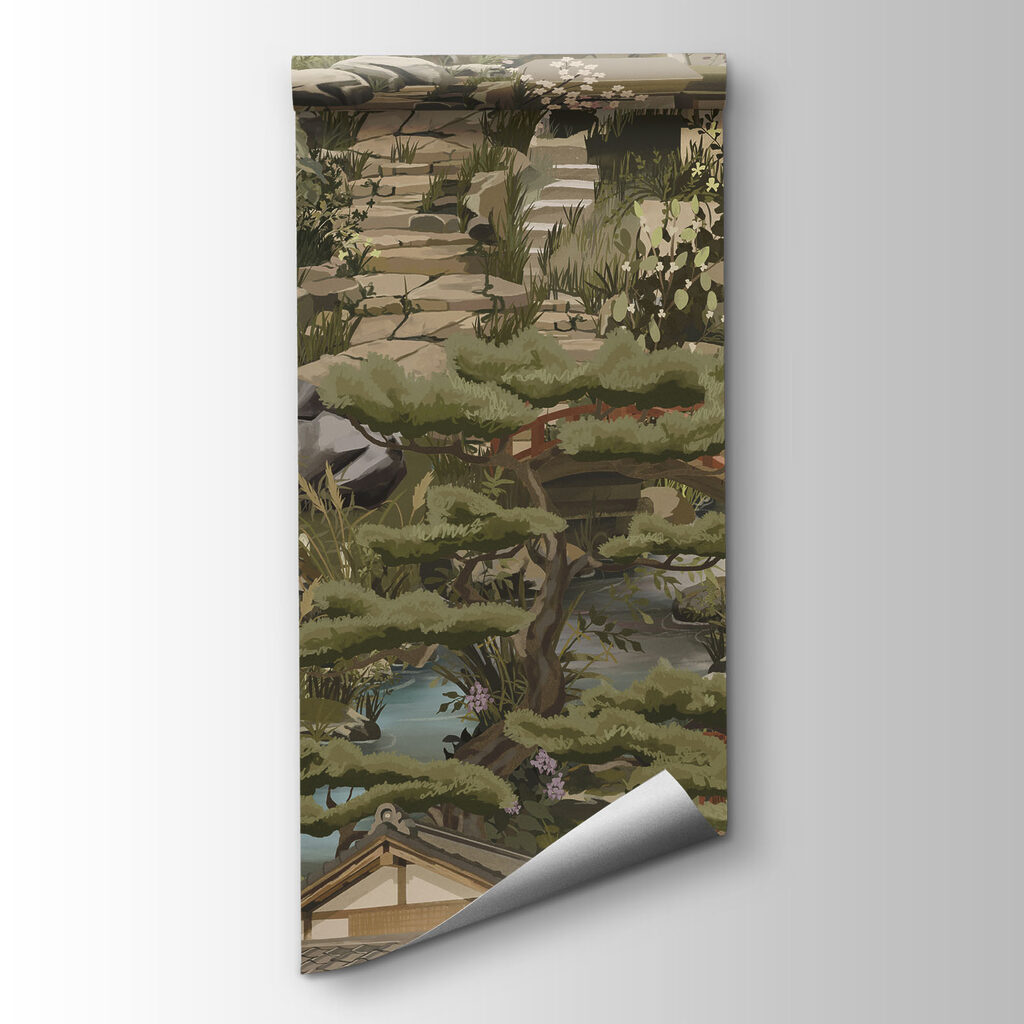 Wall mural Painting of a village (SKU: t01062) Wall mural Painting of a village (SKU: t01062)