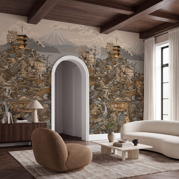 Wall mural Landscape with a mountain and a lake (SKU: t01062v1)