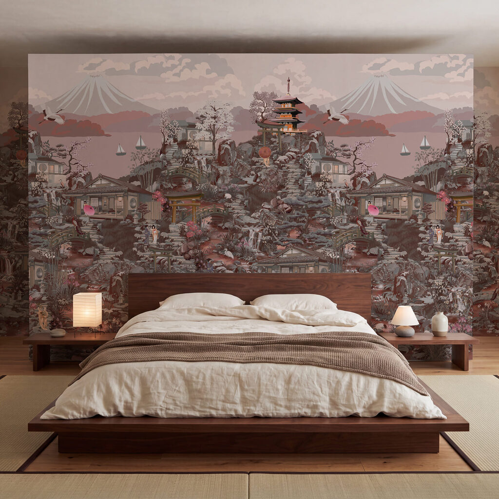 Wall mural Landscape with buildings and mountains (SKU: t01062v3) Wall mural Landscape with buildings and mountains (SKU: t01062v3)
