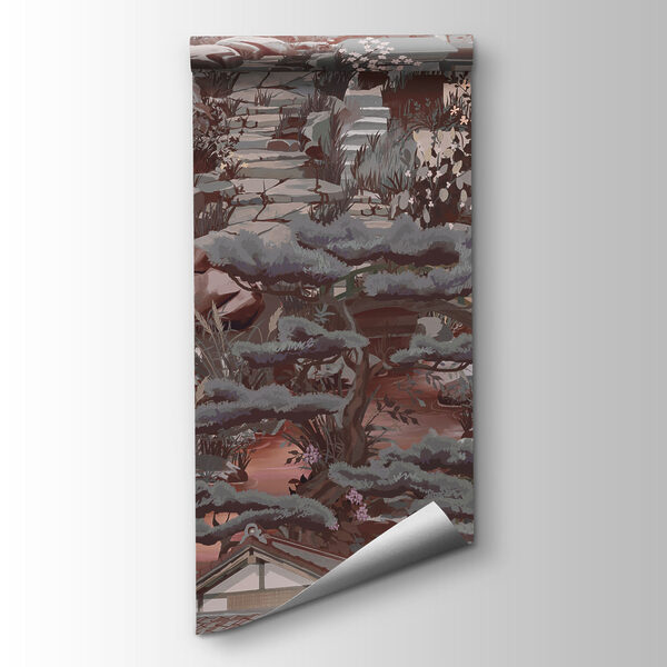 Wall mural Landscape with buildings and mountains (SKU: t01062v3) Wall mural Landscape with buildings and mountains (SKU: t01062v3)
