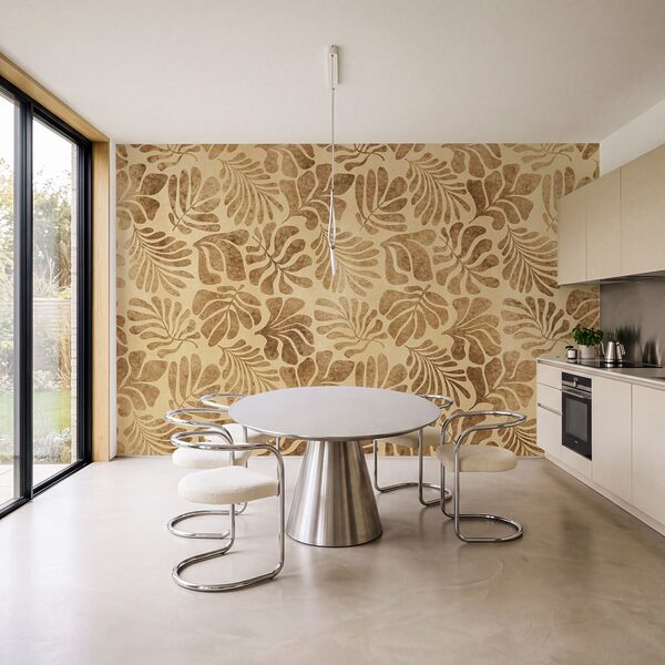 Wall mural Pattern of leaves on a paper (SKU: t01111) Wall mural Pattern of leaves on a paper (SKU: t01111)