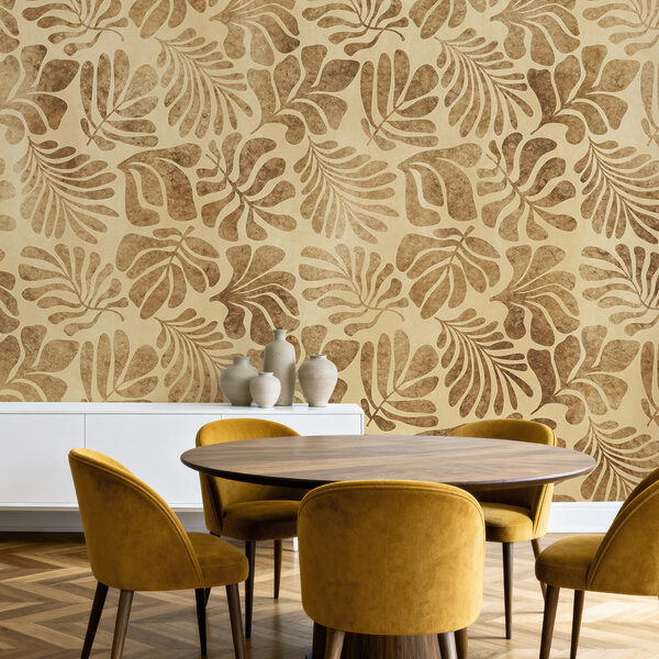 Wall mural Pattern of leaves on a paper (SKU: t01111) Wall mural Pattern of leaves on a paper (SKU: t01111)