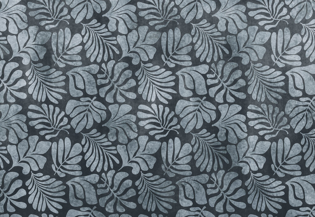 Wall mural Pattern of leaves on a black background (SKU: t01111v2) Wall mural Pattern of leaves on a black background (SKU: t01111v2)